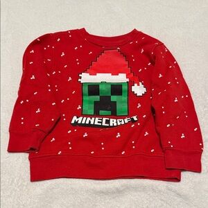 MAD Engine Red Minecraft Holiday Sweatshirt